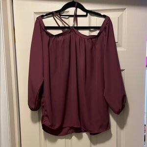 Elegant Burgundy Women's Top